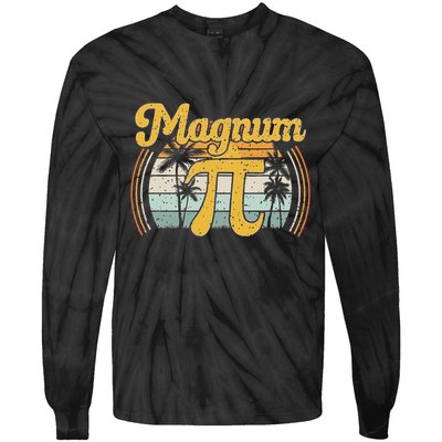 Magnum Pi Math Pi Day Retro Tie-Dye Long Sleeve Shirt