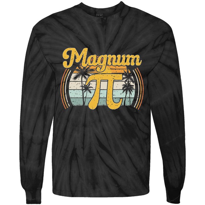 Magnum Pi Math Pi Day Retro Tie-Dye Long Sleeve Shirt