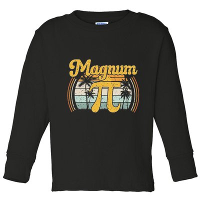 Magnum Pi Math Pi Day Retro Toddler Long Sleeve Shirt
