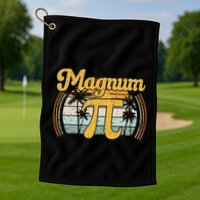Magnum Pi Math Pi Day Retro Golf Towel
