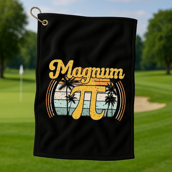 Magnum Pi Math Pi Day Retro Golf Towel