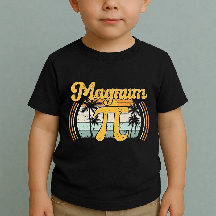 Magnum Pi Math Pi Day Retro Toddler T-Shirt