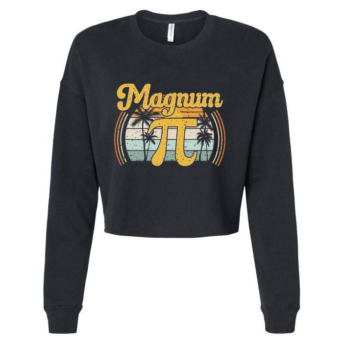Magnum Pi Math Pi Day Retro Cropped Pullover Crew