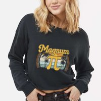 Magnum Pi Math Pi Day Retro Cropped Pullover Crew