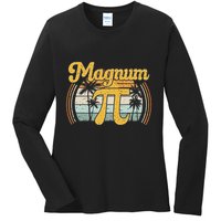 Magnum Pi Math Pi Day Retro Ladies Long Sleeve Shirt