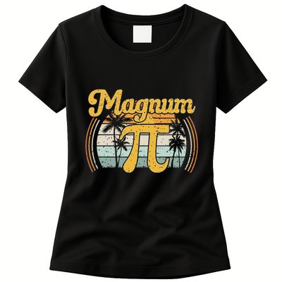 Magnum Pi Math Pi Day Retro Womens T-Shirt