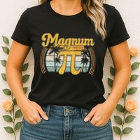 Magnum Pi Math Pi Day Retro Womens T-Shirt