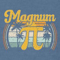 Magnum Pi Math Pi Day Retro Garment-Dyed Sweatshirt