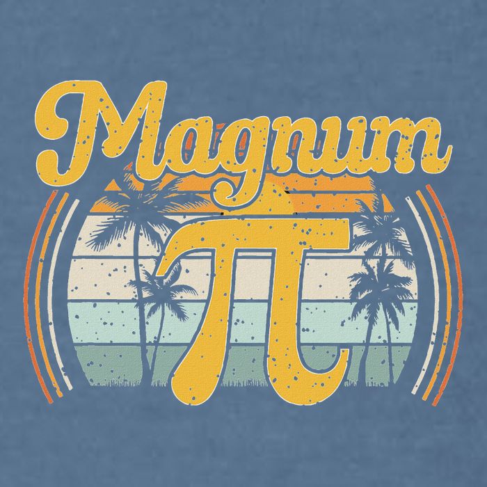 Magnum Pi Math Pi Day Retro Garment-Dyed Sweatshirt