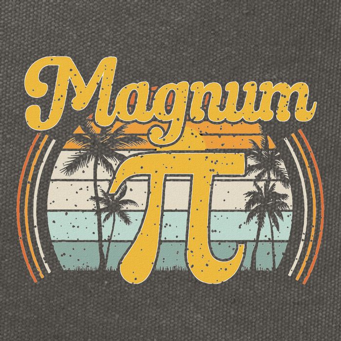 Magnum Pi Math Pi Day Retro Cotton Canvas Backpack