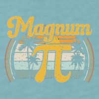 Magnum Pi Math Pi Day Retro Sueded Cloud Jersey T-Shirt