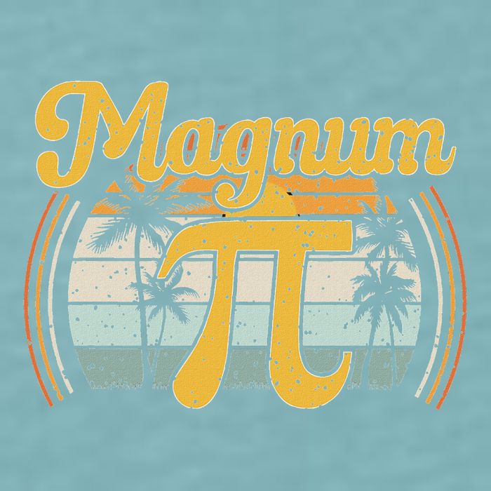 Magnum Pi Math Pi Day Retro Sueded Cloud Jersey T-Shirt
