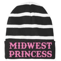 Midwest Princess Striped Beanie with Solid Band