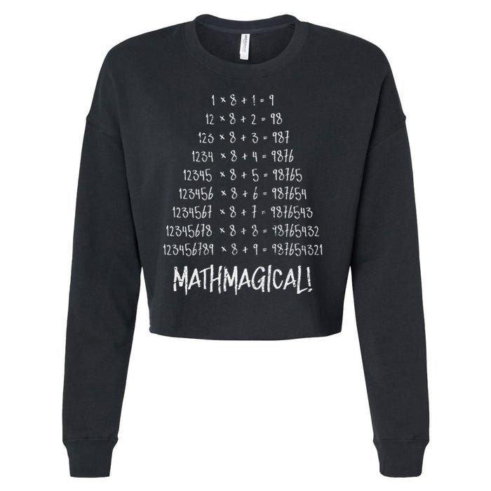 Math Patterns Mathmagical Cropped Pullover Crew