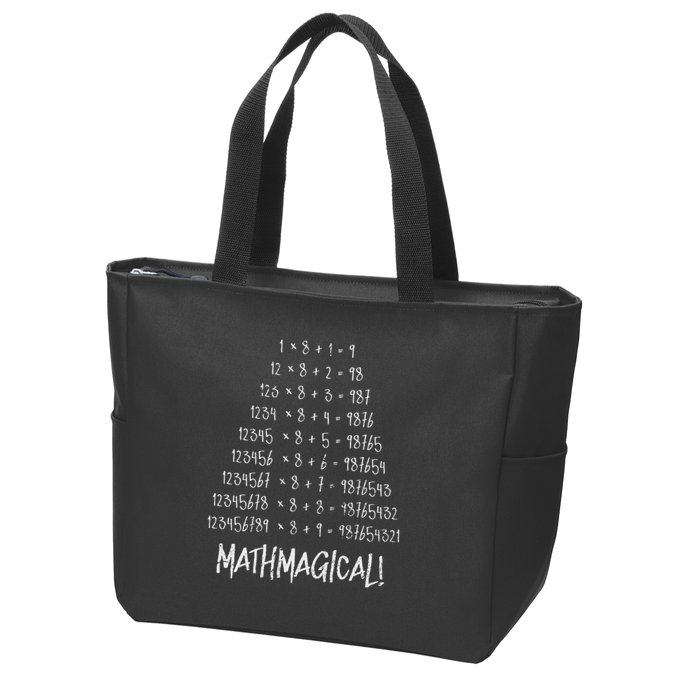 Math Patterns Mathmagical Zip Tote Bag