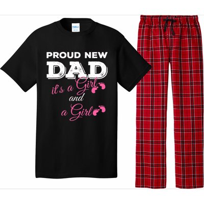 Mens Proud New Dad It's A Girl And Girl Gift Twin Girls Daddy Pajama Set