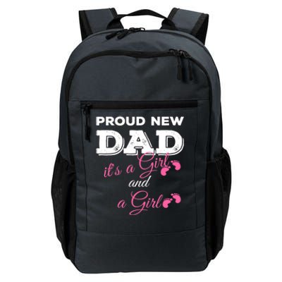 Mens Proud New Dad It's A Girl And Girl Gift Twin Girls Daddy Daily Commute Backpack