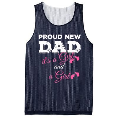 Mens Proud New Dad It's A Girl And Girl Gift Twin Girls Daddy Mesh Reversible Basketball Jersey Tank