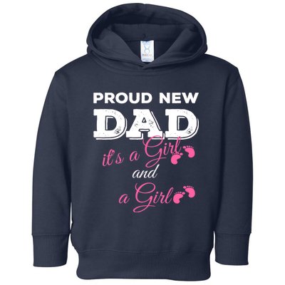 Mens Proud New Dad It's A Girl And Girl Gift Twin Girls Daddy Toddler Hoodie