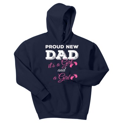 Mens Proud New Dad It's A Girl And Girl Gift Twin Girls Daddy Kids Hoodie