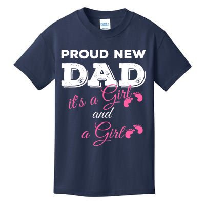 Mens Proud New Dad It's A Girl And Girl Gift Twin Girls Daddy Kids T-Shirt