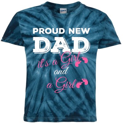 Mens Proud New Dad It's A Girl And Girl Gift Twin Girls Daddy Kids Tie-Dye T-Shirt