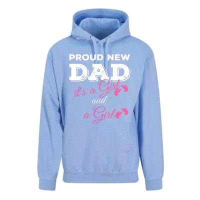 Mens Proud New Dad It's A Girl And Girl Gift Twin Girls Daddy Unisex Surf Hoodie