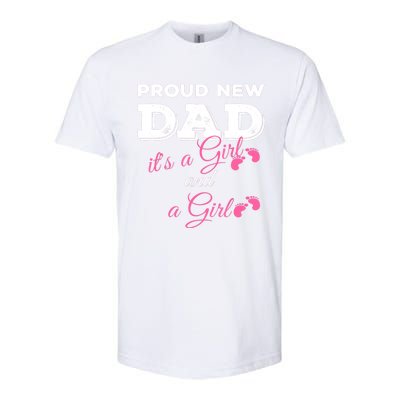 Mens Proud New Dad It's A Girl And Girl Gift Twin Girls Daddy Softstyle CVC T-Shirt