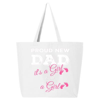 Mens Proud New Dad It's A Girl And Girl Gift Twin Girls Daddy 25L Jumbo Tote