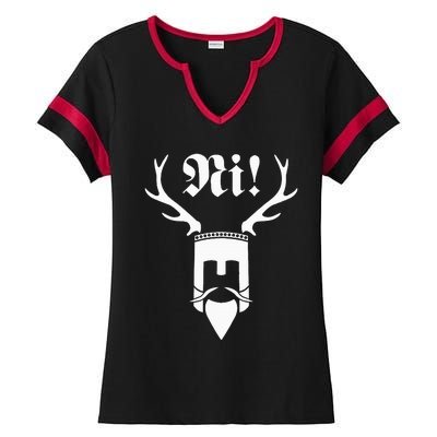 Monty Python Ni! Ladies Halftime Notch Neck Tee