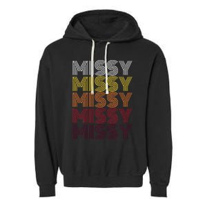 Missy Personalized Name Retro Missy 70S Garment-Dyed Fleece Hoodie