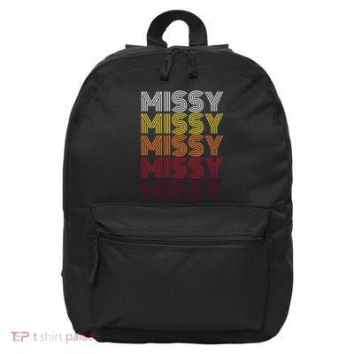 Missy Personalized Name Retro Missy 70S 16 in Basic Backpack