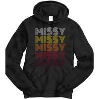 Missy Personalized Name Retro Missy 70S Tie Dye Hoodie