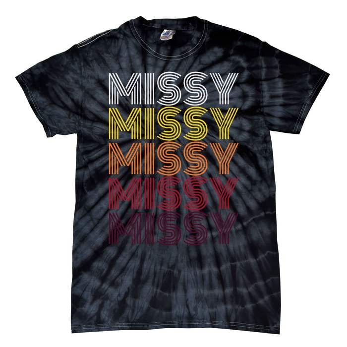 Missy Personalized Name Retro Missy 70S Tie-Dye T-Shirt