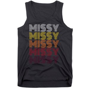 Missy Personalized Name Retro Missy 70S Tank Top