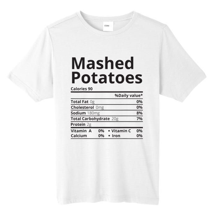 Mashed Potatoes Nutrition Facts Thanksgiving Christmas Tall Fusion ChromaSoft Performance T-Shirt