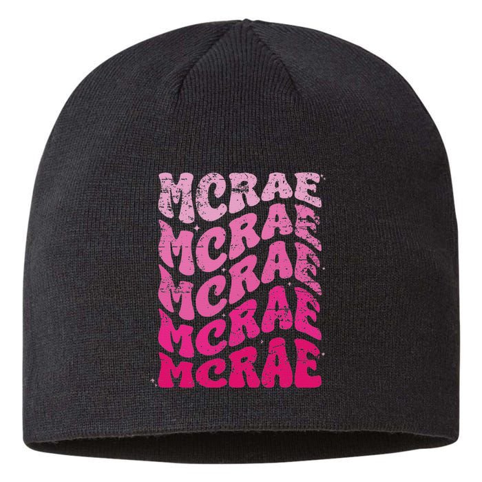 Mcrae Personalized Name I Love Mcrae 70S Vintage Sustainable Beanie