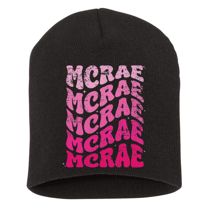 Mcrae Personalized Name I Love Mcrae 70S Vintage Short Acrylic Beanie