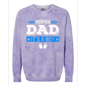 Men Proud New Dad Its A Cute Father's Day Baby Colorblast Crewneck Sweatshirt