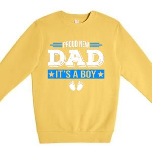 Men Proud New Dad Its A Cute Father's Day Baby Premium Crewneck Sweatshirt