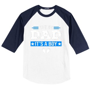 Men Proud New Dad Its A Cute Father's Day Baby Baseball Sleeve Shirt