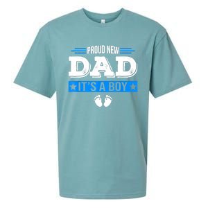 Men Proud New Dad Its A Cute Father's Day Baby Sueded Cloud Jersey T-Shirt