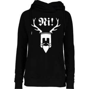 Monty Python Ni! Logo Womens Funnel Neck Pullover Hood