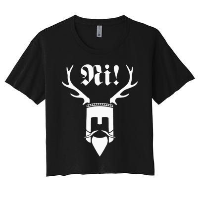 Monty Python Ni! Logo Women's Crop Top Tee