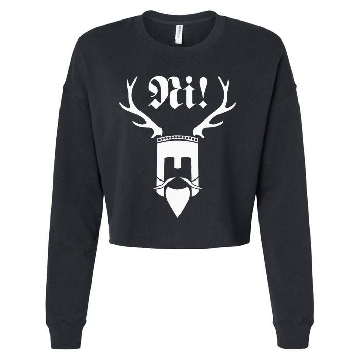 Monty Python Ni! Logo Cropped Pullover Crew