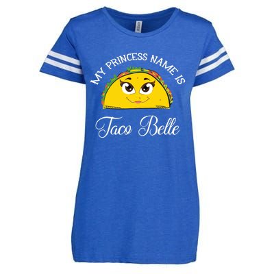 My Princess Name Is Taco Belle Funny Pun Cinco De Mayo Enza Ladies Jersey Football T-Shirt