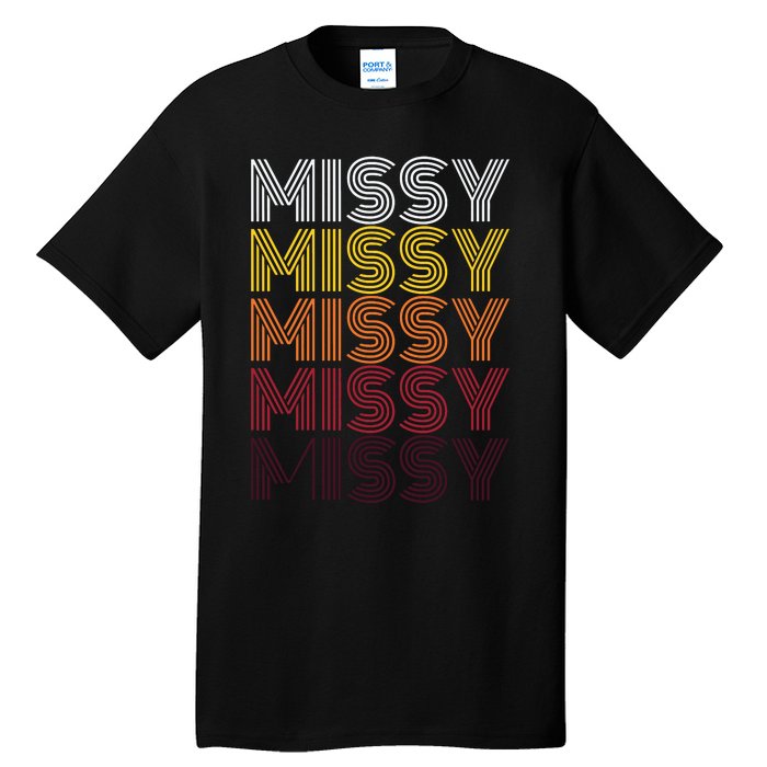 Missy Personalized Name Retro Missy 70s Tall T-Shirt