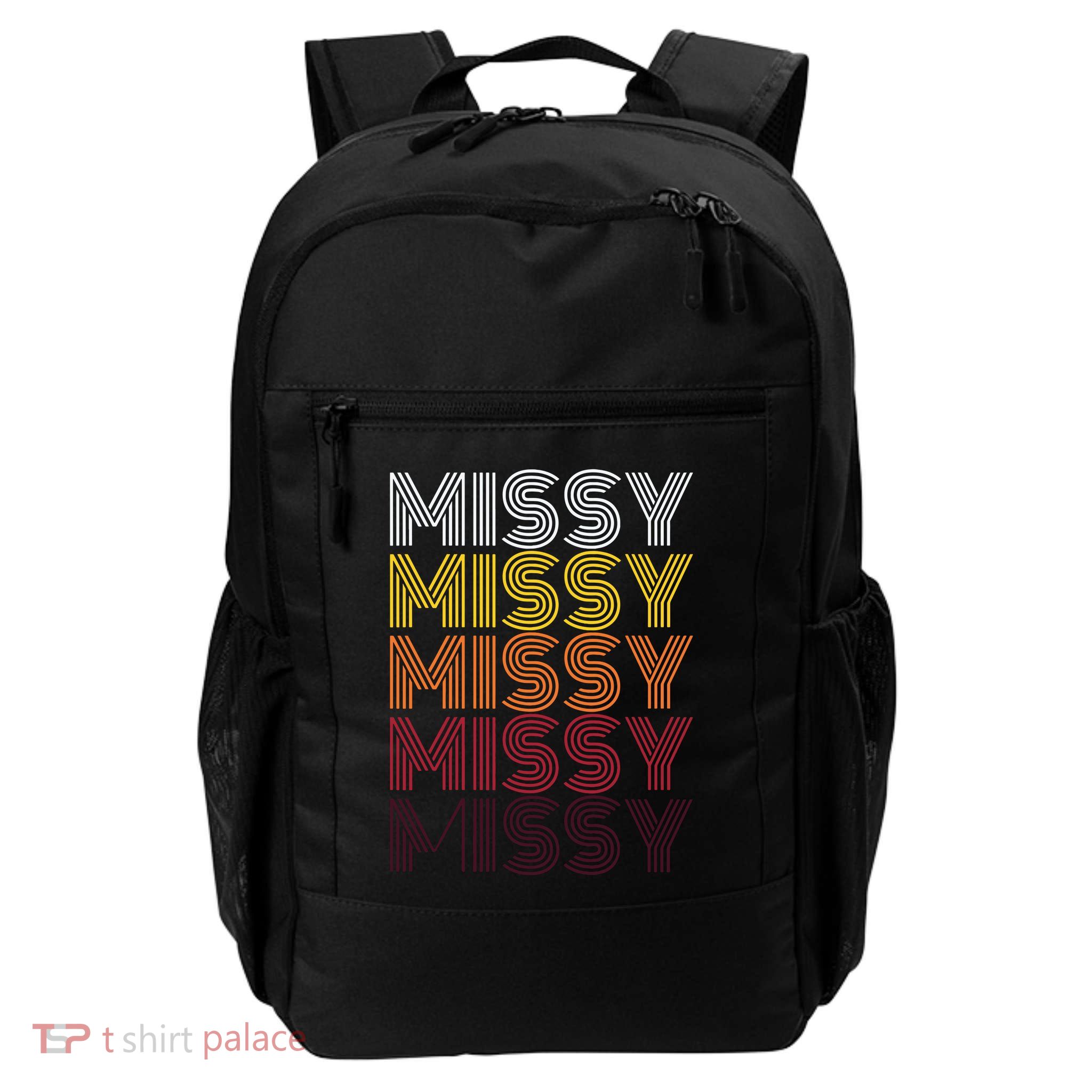 Missy Personalized Name Retro Missy 70s Daily Commute Backpack