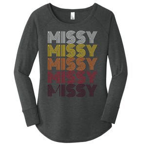 Missy Personalized Name Retro Missy 70s Women's Perfect Tri Tunic Long Sleeve Shirt