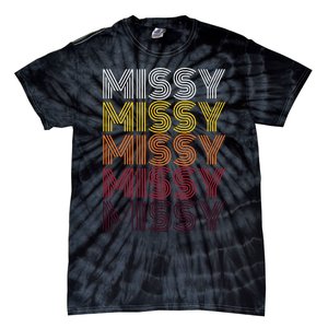 Missy Personalized Name Retro Missy 70s Tie-Dye T-Shirt